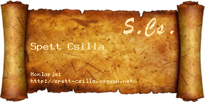 Spett Csilla névjegykártya